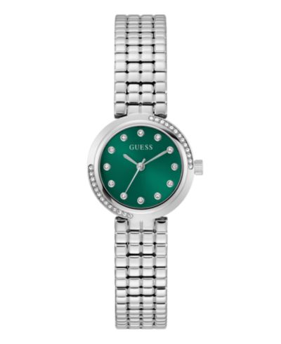 GUESS Women's Silver Tone Analog Watch, 28mm