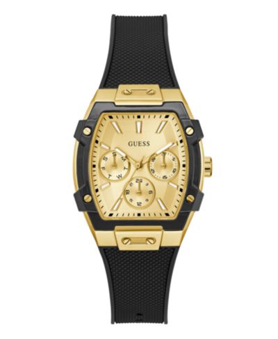 GUESS Women's Black Gold Tone Multi-function Watch, 35mm
