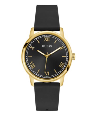 Мужские аналоговые часы GUESS Black Gold Tone 40mm