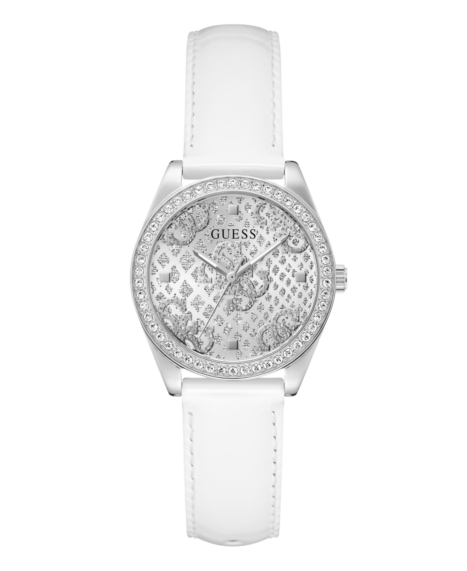 GUESS Женские аналоговые часы White Silver Tone 32mm
