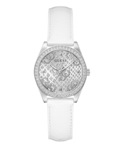 GUESS Женские аналоговые часы White Silver Tone 32mm