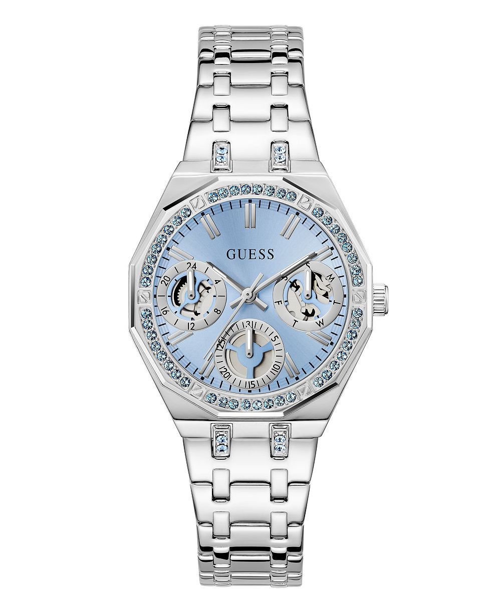 GUESS Women's Silver Tone Multi-function Watch, 36mm