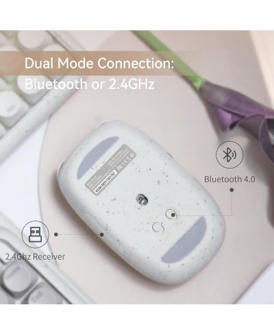 Беспроводная мышь Lofree Wavy Chips Dual-Mode, 5 уровней DPI, Milk Tea Color