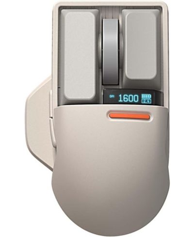 LOFREE Беспроводная мышь PBT, перезаряжаемая, OLED Display, 4000 DPI, Triple Mode (Bluetooth, 2.4G, Type C), совместима со стеклянными поверхностями для Mac/Windows