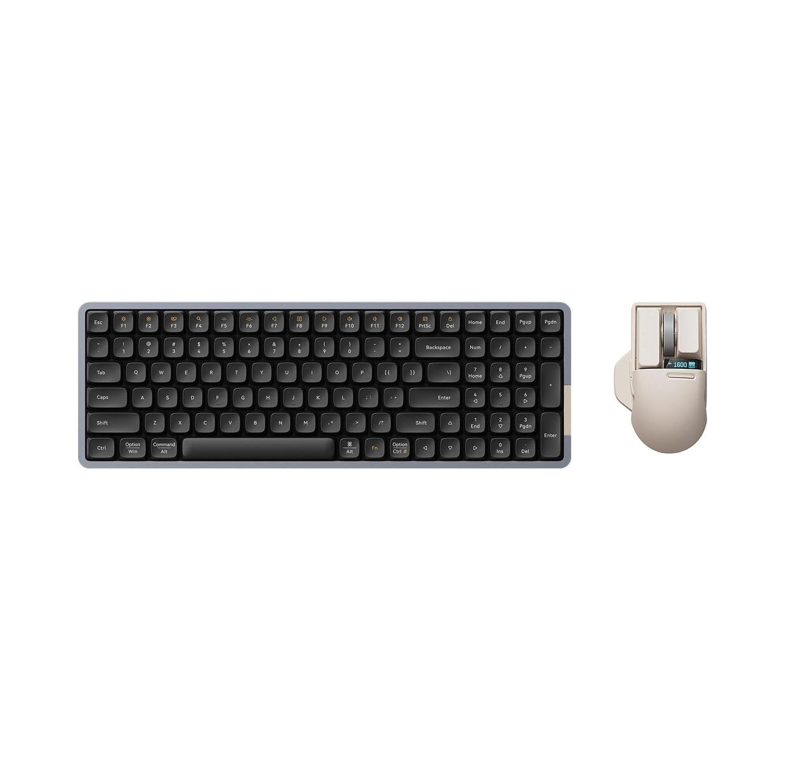 Lofree Flow 100 Low-Profile Mechanical Rechargeable Wireless Keyboard and Mouse, 2-Piece Set