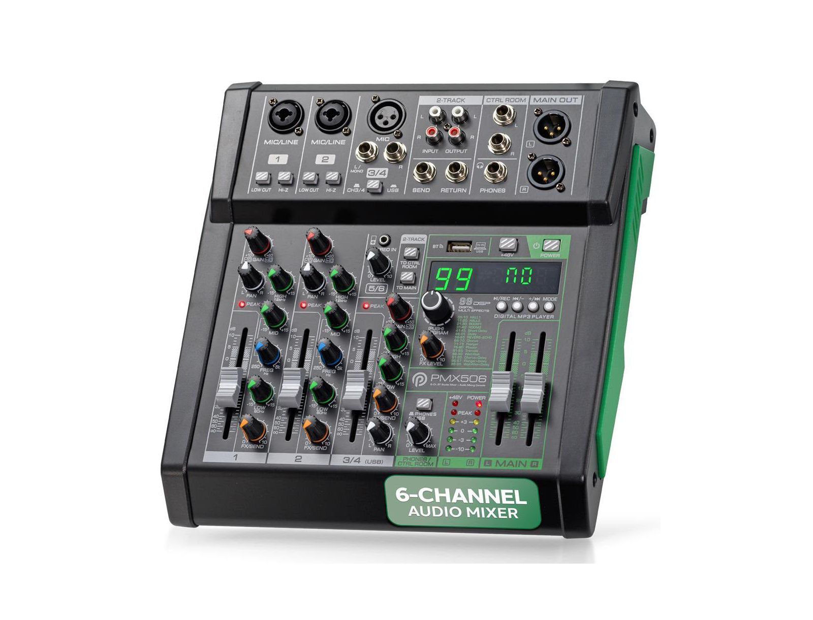 Микшерный пульт Pyle 6-Ch. Audio Sound Mixer Bluetooth Studio Mixer DJ Controller