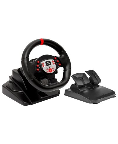 Игровой руль NBCP 180° с педалями и двойными моторами для PC, Xbox, PS4, Switch, с регулировкой высоты и вибрацией