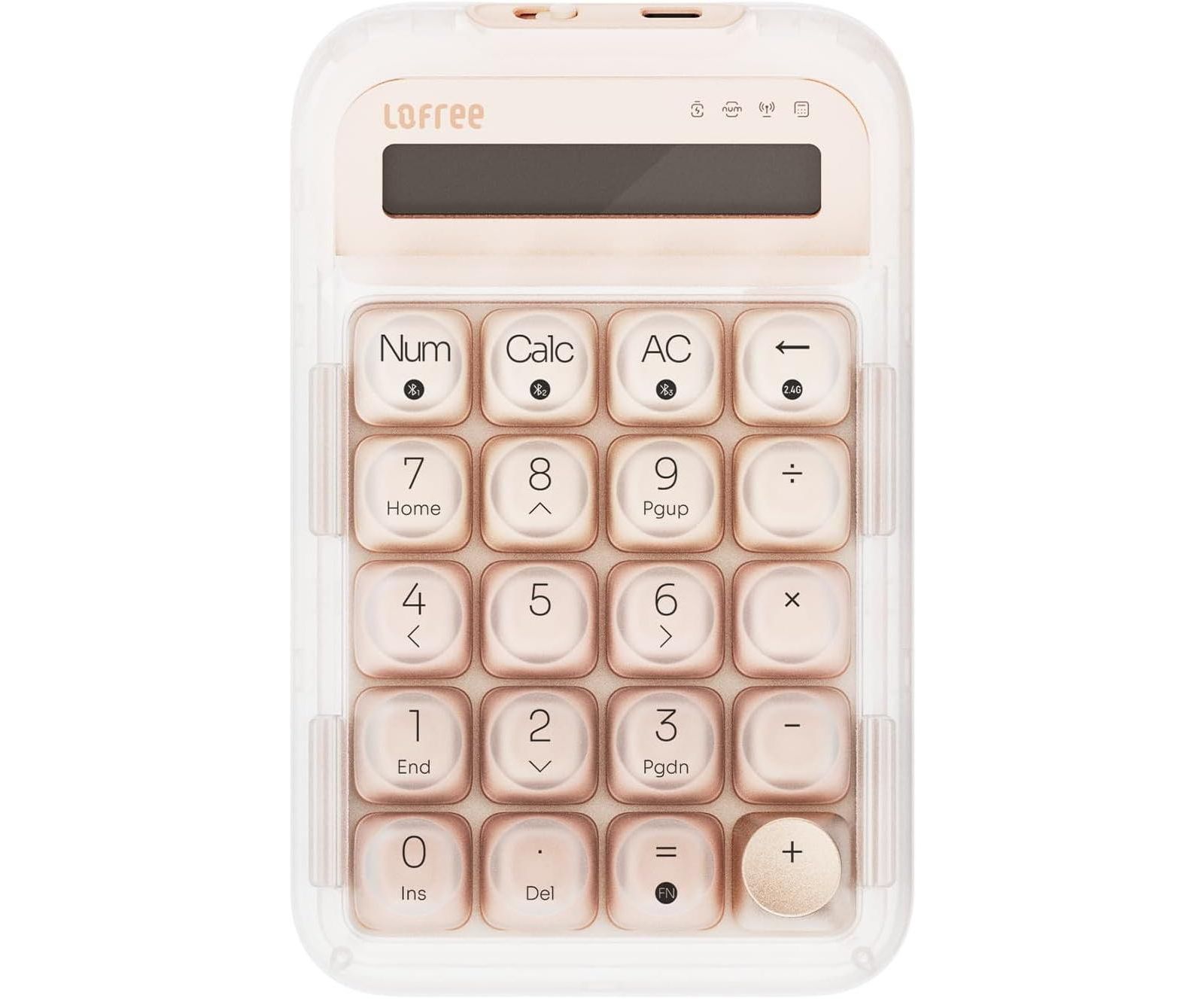 Lofree Foundation Tri-Mode Wireless White LED Backlight Numpad Compatible with macOS, iOS, Windows, and Android
