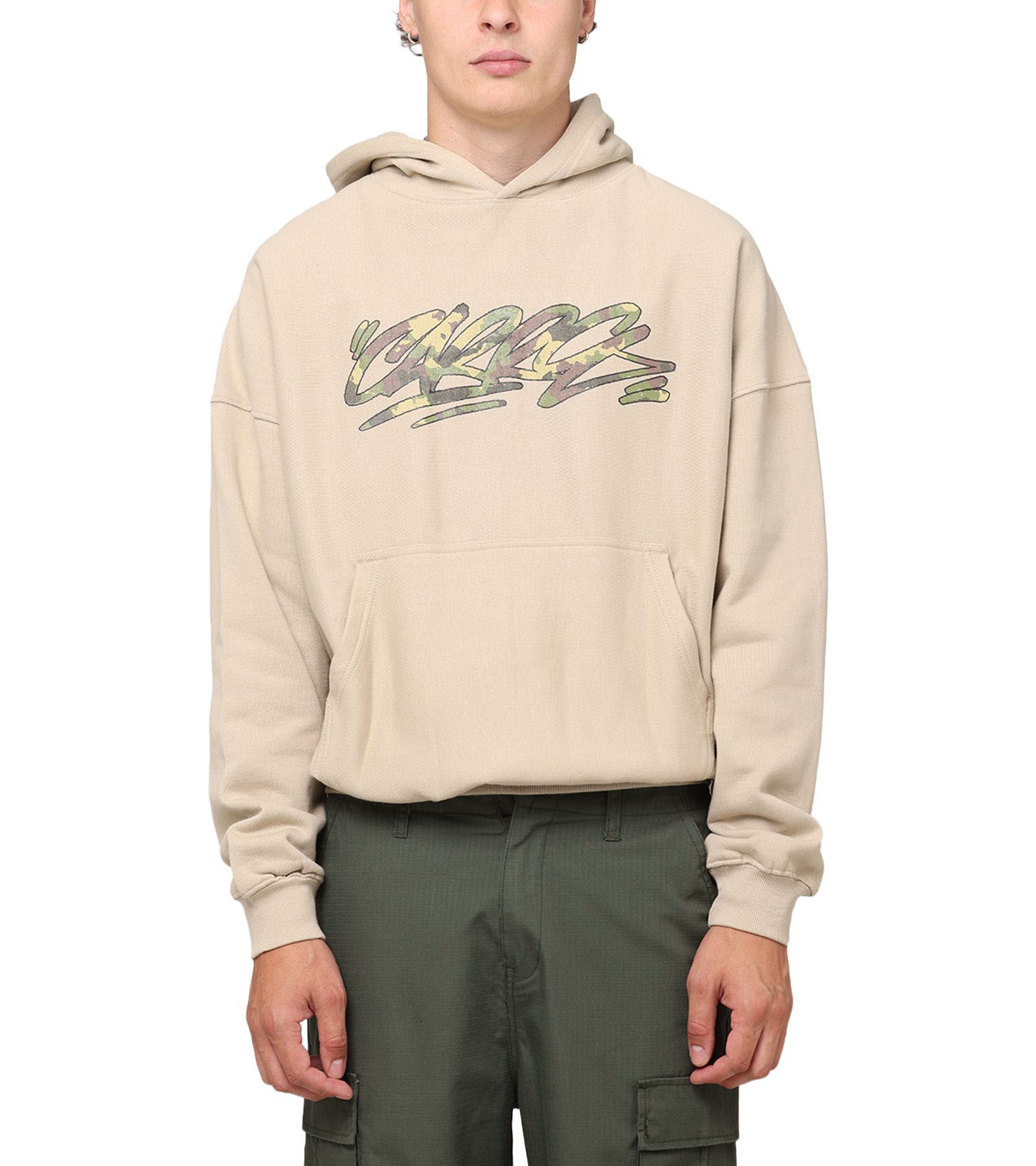 CARRE Мужская толстовка с капюшоном Camo Script Stone M