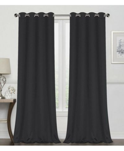 GoodGram 2 Pack: Hotel Thermal Grommet 100% Blackout Curtains