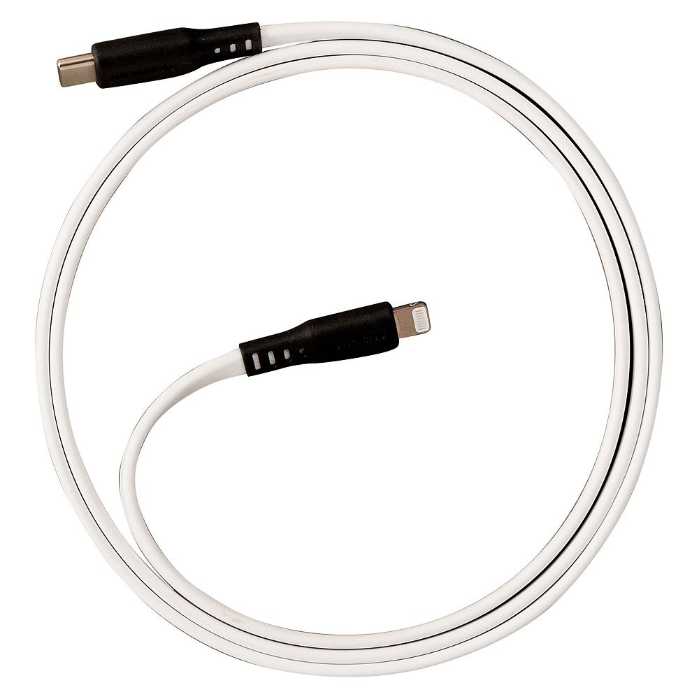 Кабель Ventev Flat USB C to Apple Lightning High Speed Tangle-Free 6 Foot