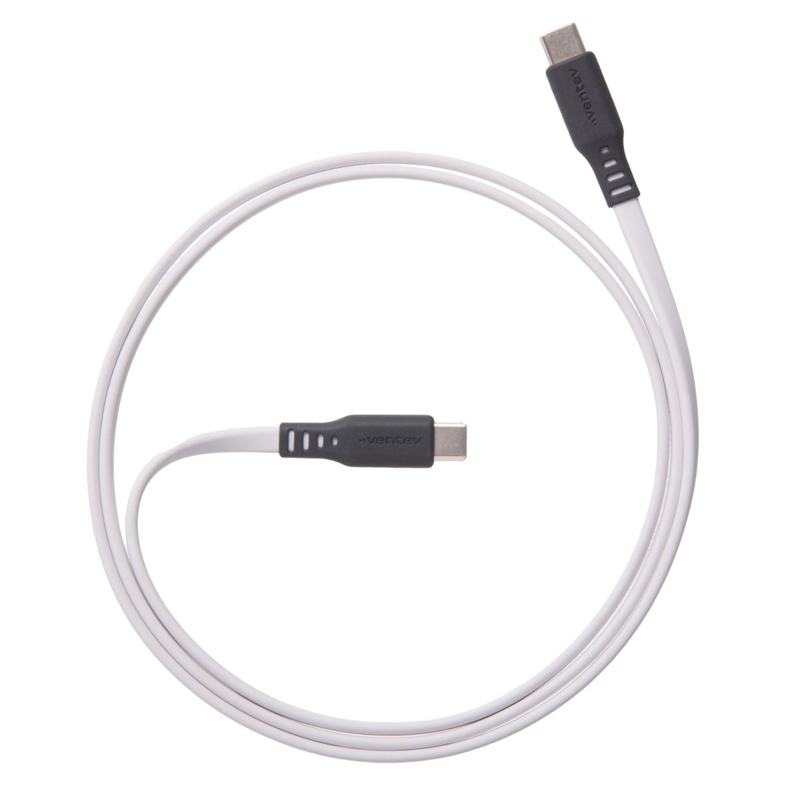 Кабель Ventev Flat USB C to USB C High Speed 3 Foot