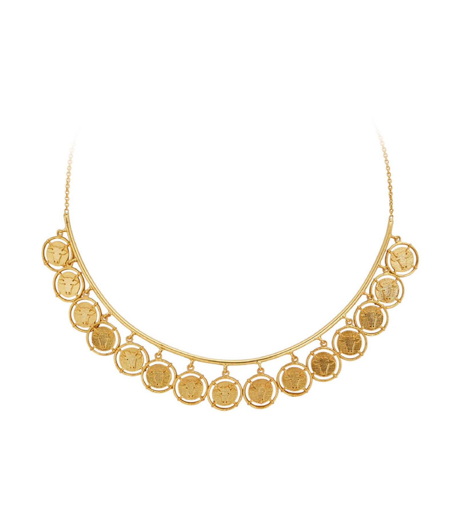 Золотое ожерелье Inka Collar 22k Gold Plated