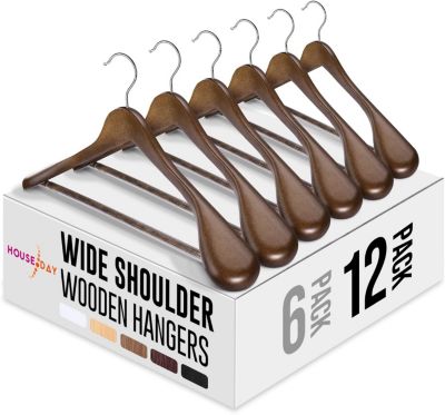 HOUSE DAY Wide Shoulder Suit Wooden Hangers