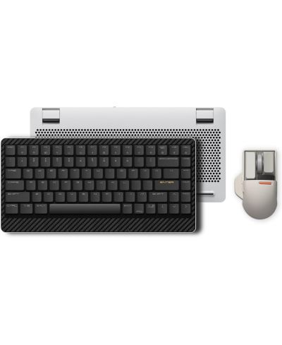 Механическая клавиатура LOFREE Edge Low Profile с беспроводной мышью TOUCH PBT Block, 75% перезаряжаемая