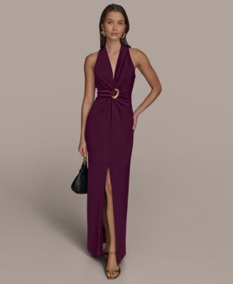 Donna Karan New York Женское платье без рукавов с V-образным вырезом