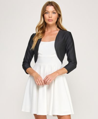 City Studios Juniors' 3/4-Sleeve Bolero Jacket
