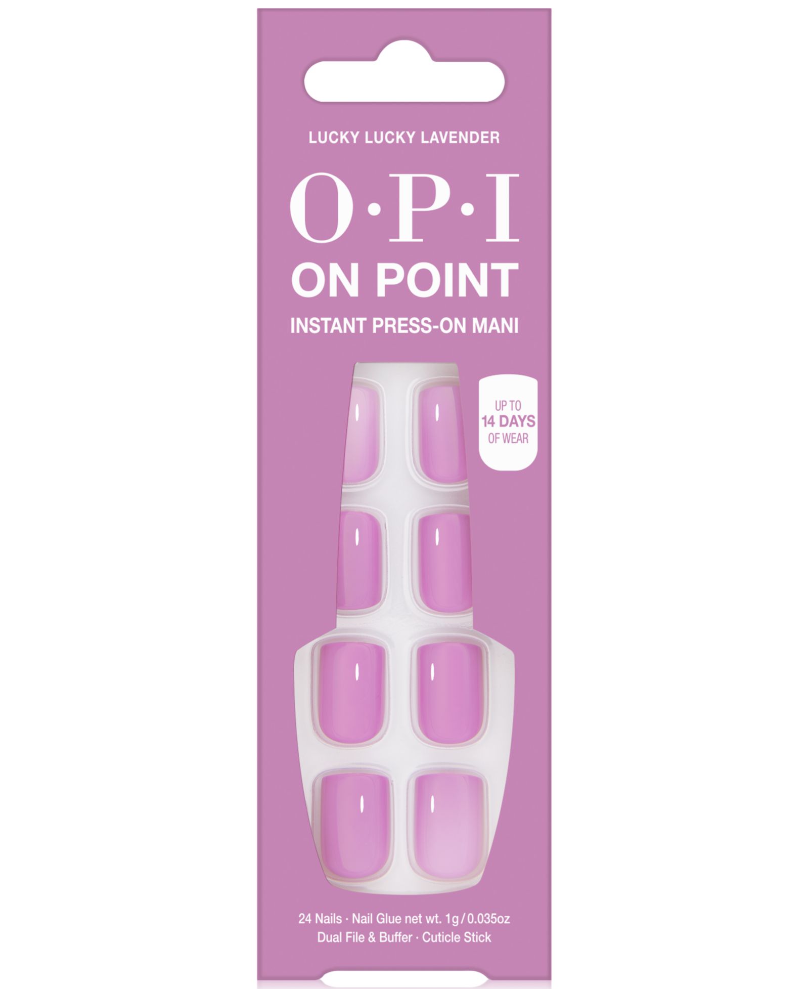 OPI On Point Instant Press-On Mani - Lucky Lucky Lavender