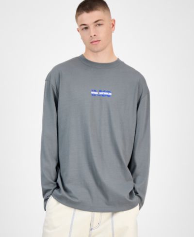 Hugo by Hugo Boss Men's Nifting Logo-Graphic Long-Sleeve Cotton T-Shirt