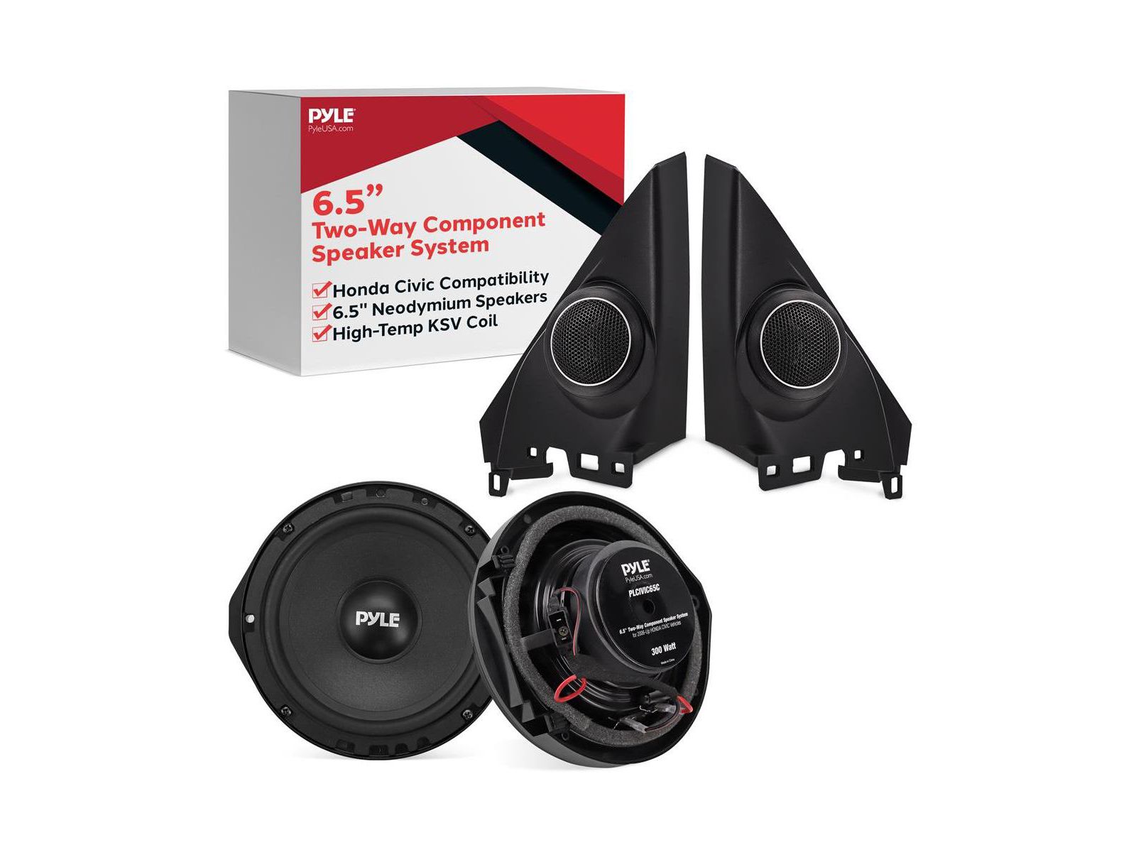 Pyle 300 Watts Two-Way Component Speaker Systems