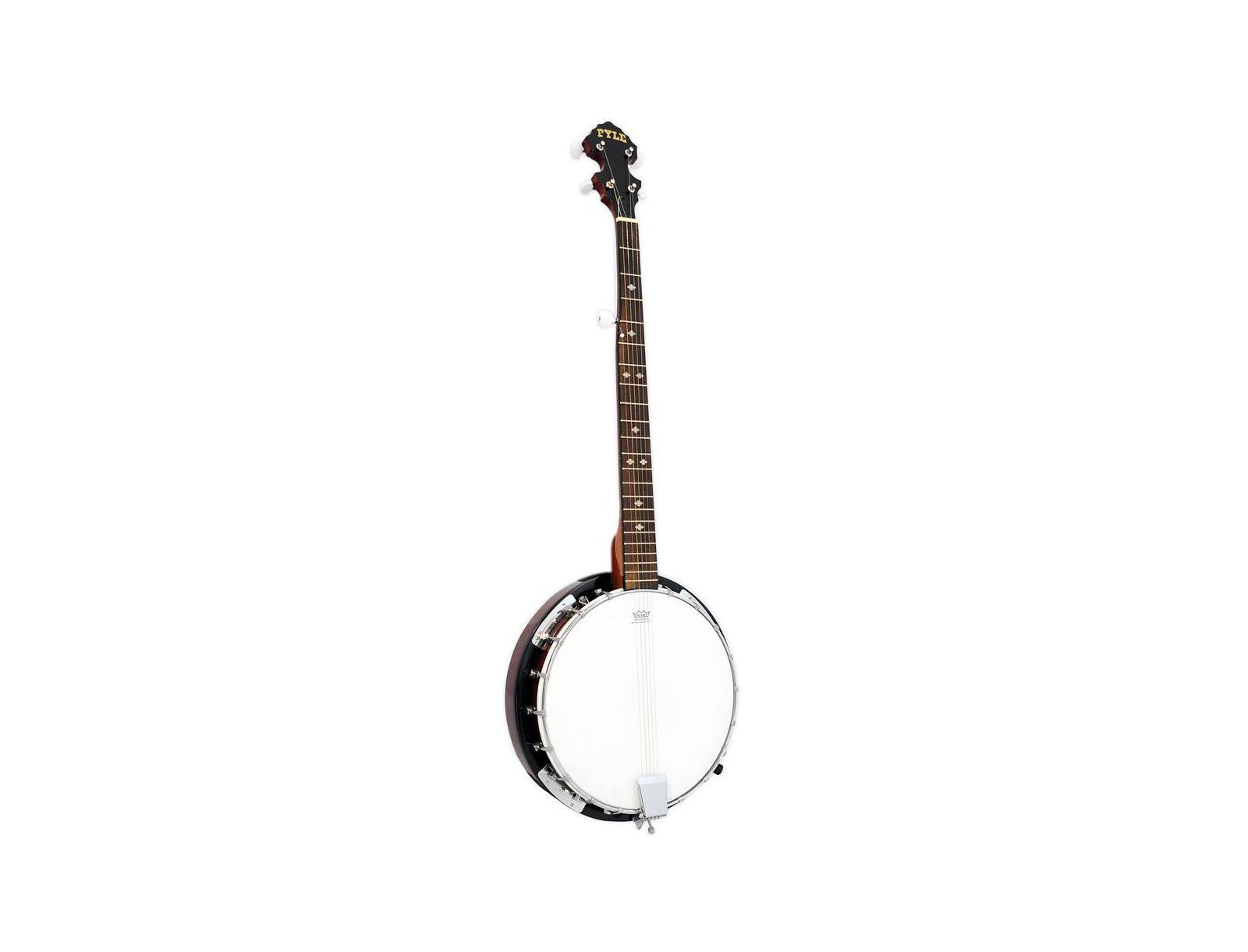 Pyle 5-String Banjo with White Jade Tune Pegs and Rosewood Fretboard