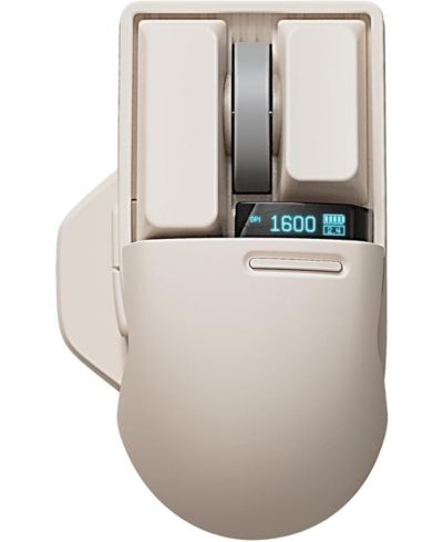 Беспроводная мышь LOFREE PBT, перезаряжаемая, OLED-дисплей, 4000 DPI, три режима (Bluetooth, 2.4G, Type C), совместима со стеклянными поверхностями для Mac/Windows
