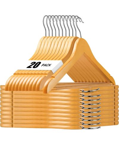 Premium Coat & Suit Heavy Duty Wooden Hangers