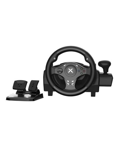 Nbcp PC Wired Dual Vibration Racing Wheel with Pedals for PS4, PS3, Xbox, Nintendo Switch, and PC