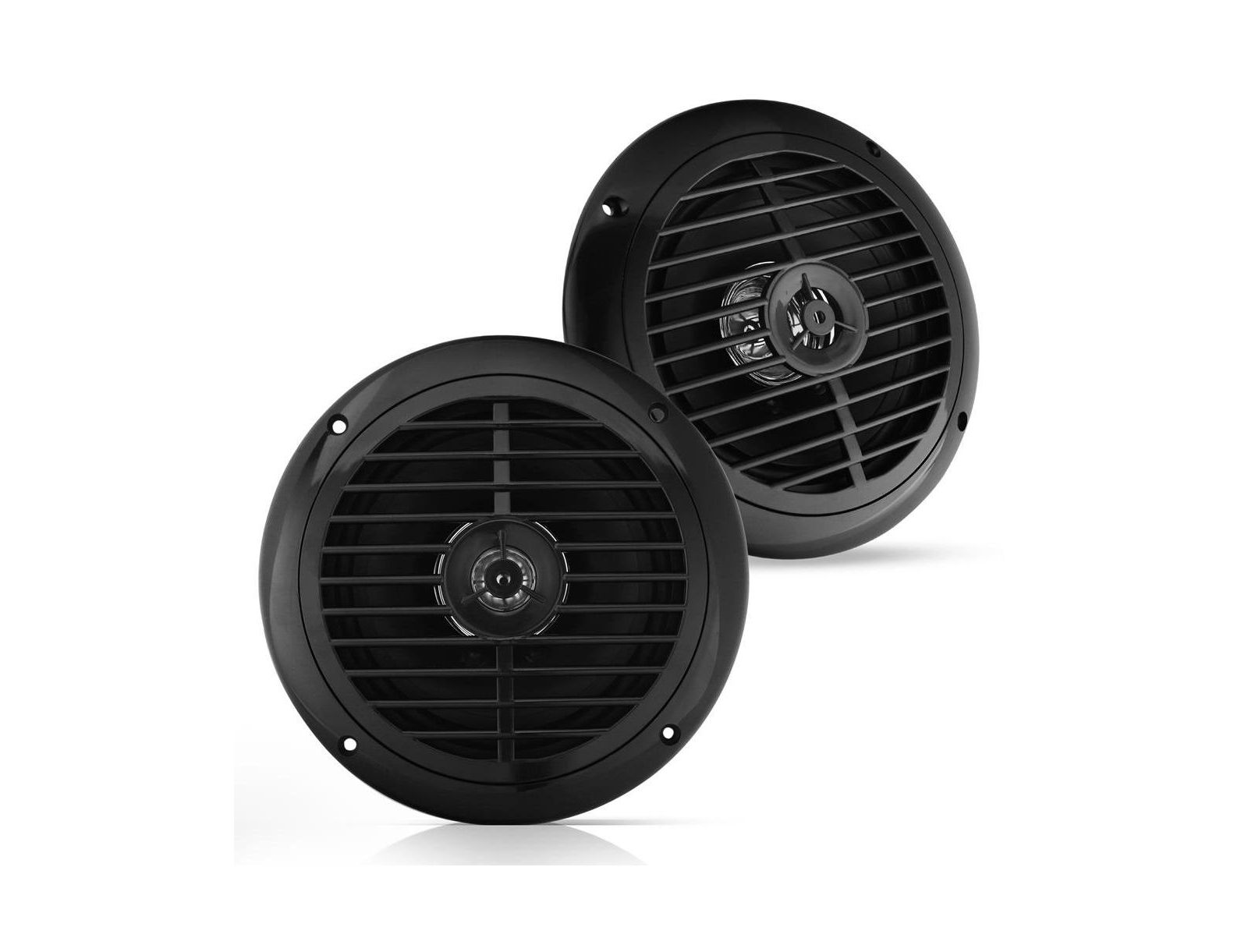 Pyle Dual 6.5'' Waterproof Marine Speakers, Full Range Stereo Sound, 120 Watt, Black