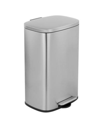Мусорное ведро Mega Casa из нержавеющей стали овальной формы, 13 Gal./50 Liter, с педалью