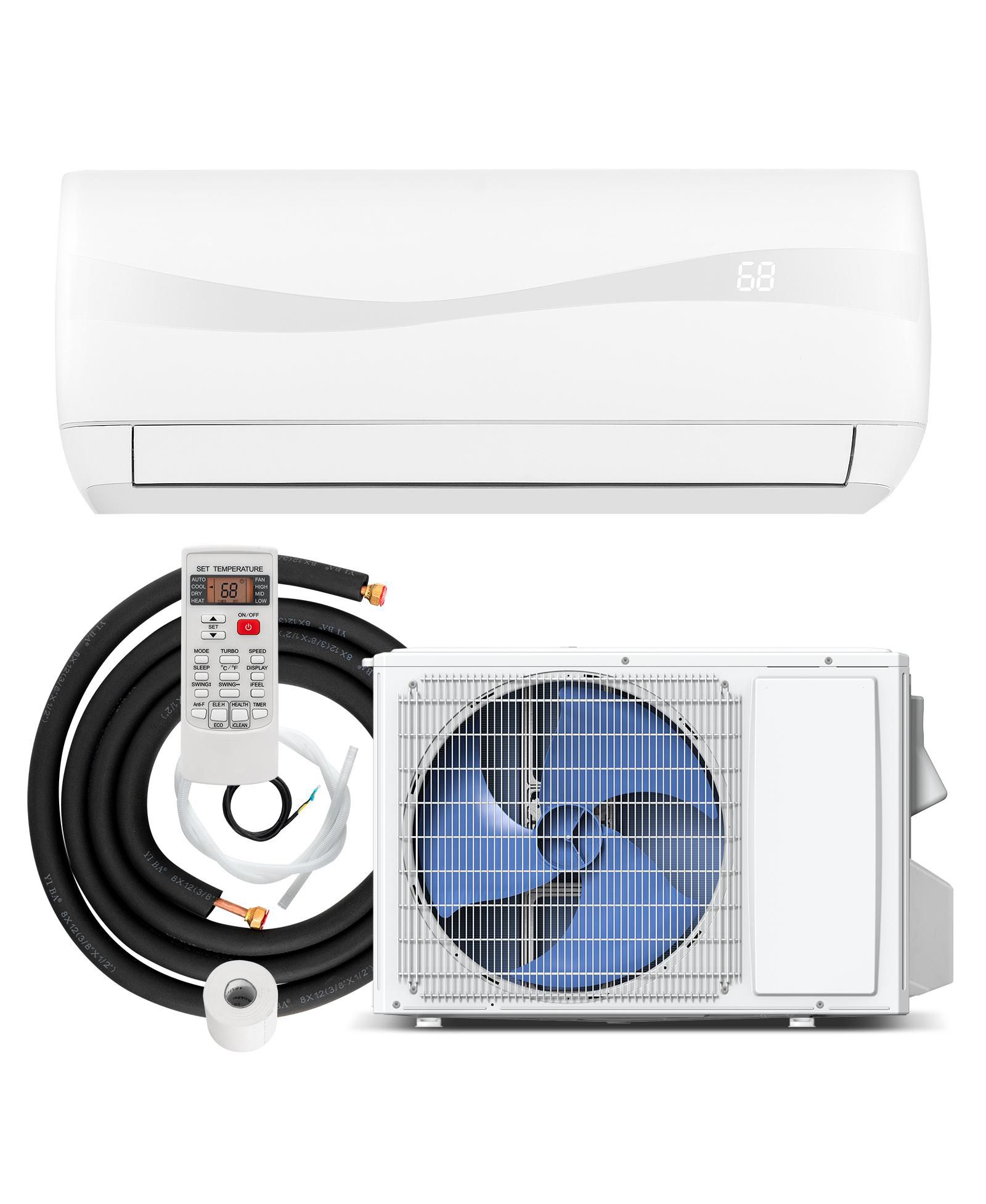 Мини-сплит кондиционер и обогреватель Gymax 9,000 BTU, 19 SEER2, 115V настенный блок