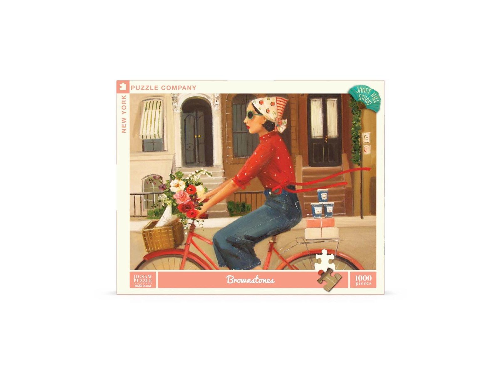 New York Puzzle Company Brownstones 1000-Piece Puzzle, Ages 13+