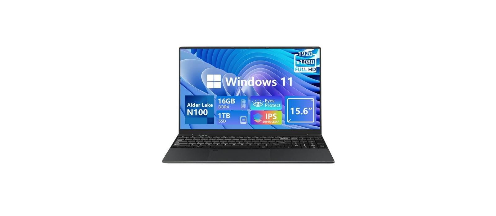 Memzuoix 15.6" Windows 11 Backlit-Keyboard Laptop