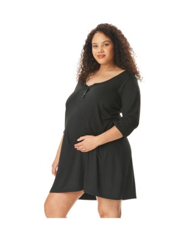 Motherhood Maternity Женская ночная рубашка Henley с доступом для кормления