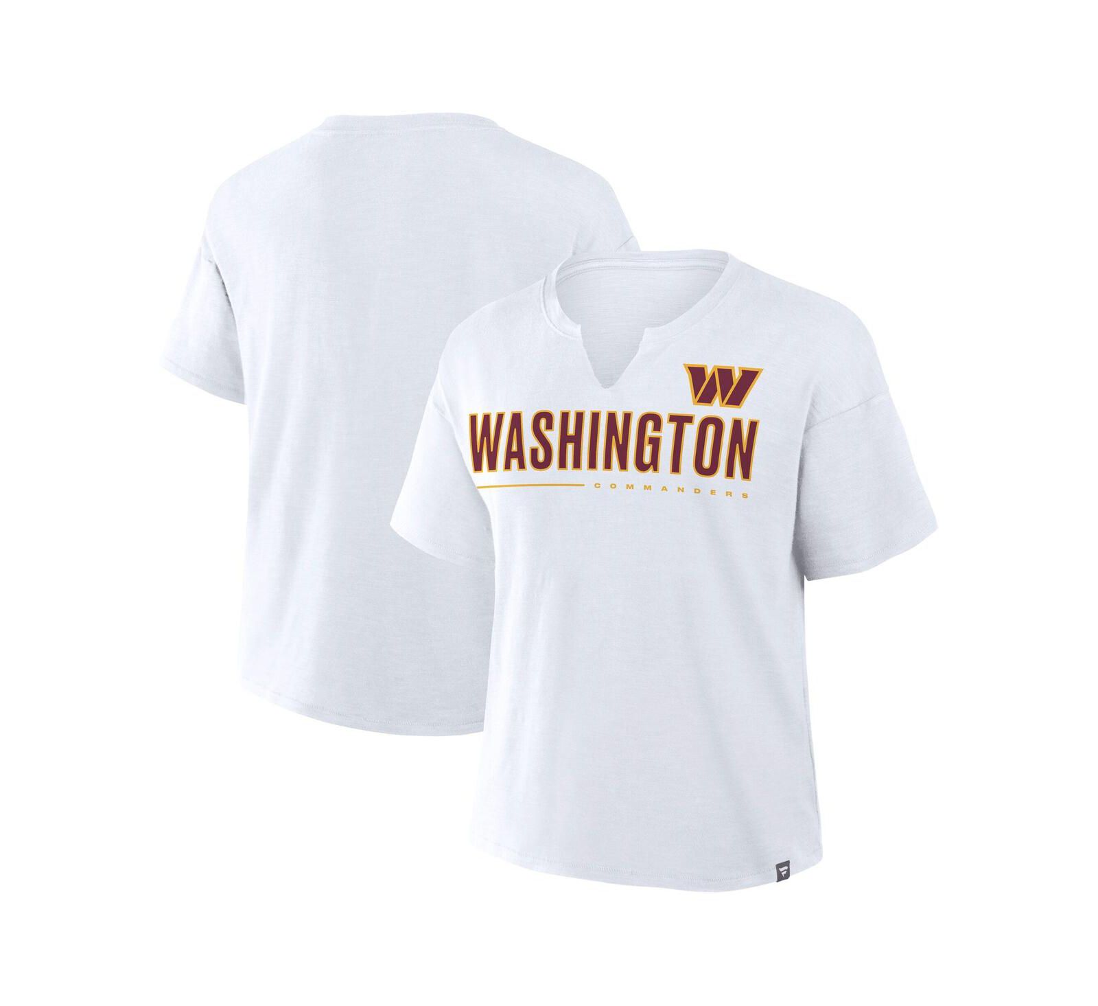 Женская футболка Fanatics White Washington Commanders Redzone Slub Boxy