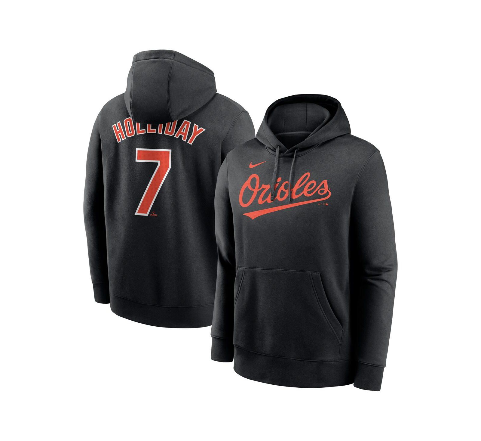 Мужское худи Nike Jackson Holliday Black Baltimore Orioles Player Name & Number Club Fleece Pullover