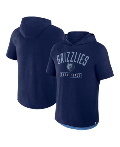 Fanatics Men's Navy Memphis Grizzlies Pass Legend Raglan Hoodie T-Shirt