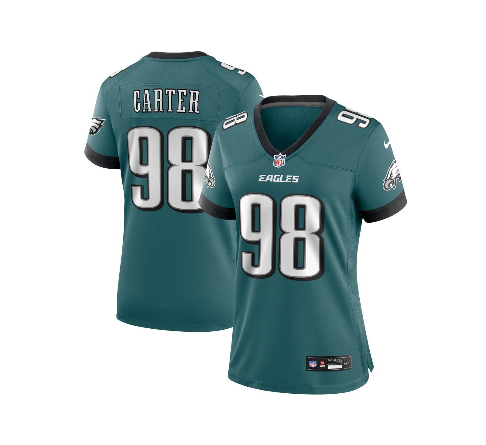 Nike Women's Jalen Carter Midnight Green Philadelphia Eagles Team Game Jersey