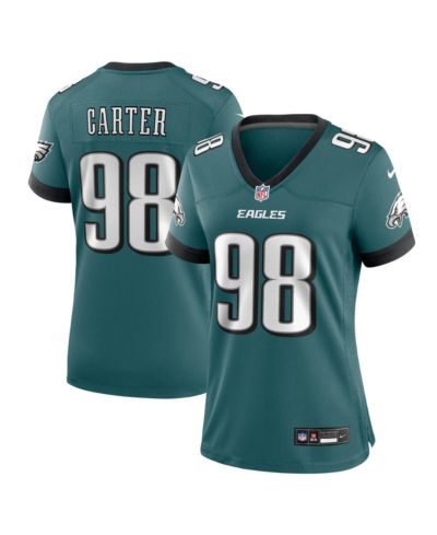 Nike Женская игровая джерси Jalen Carter Midnight Green Philadelphia Eagles