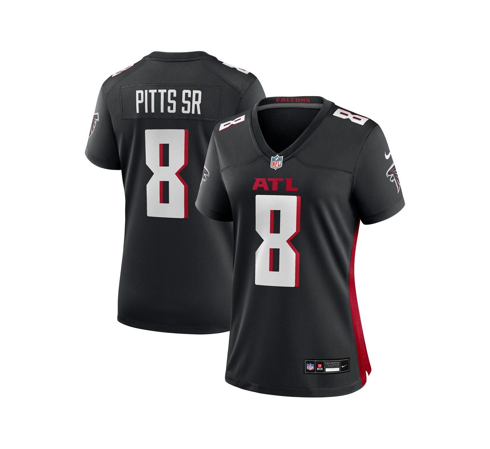 Женская джерси Nike Kyle Pitts Sr. Black Atlanta Falcons Game