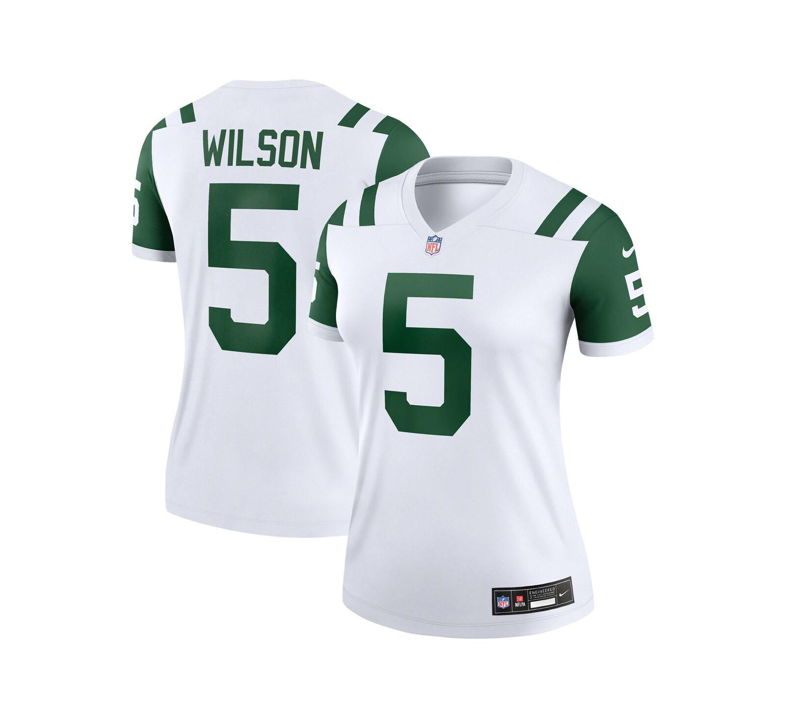 Nike Women's Garrett Wilson Classic Alternate White New York Jets Alternate Legend Player Performance Top