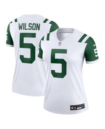 Nike Женская спортивная футболка Garrett Wilson Classic Alternate White New York Jets Alternate Legend Player Performance