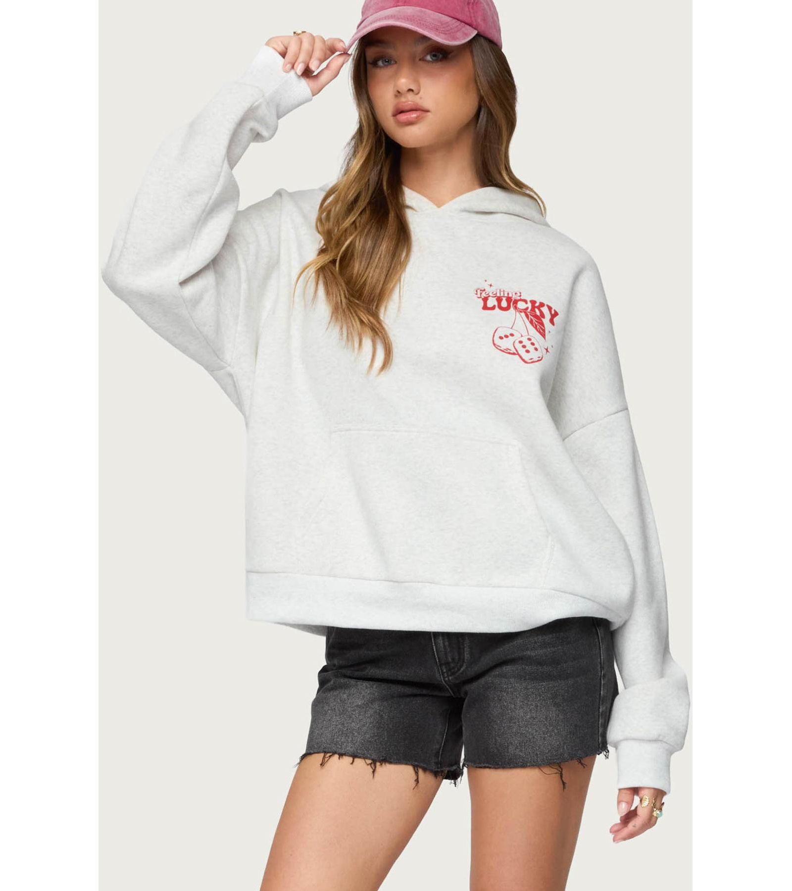 Edikted Women's Feeling Lucky Oversized Hoodie