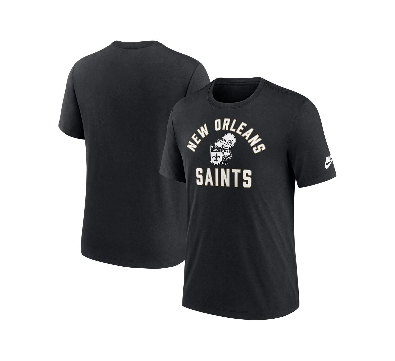 Nike Мужская футболка Tri-Blend New Orleans Saints, черная