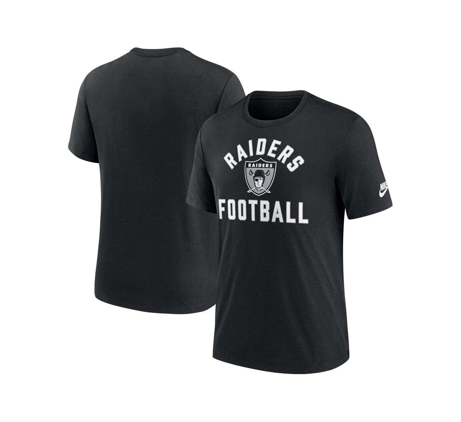 Nike Men's Black Las Vegas Raiders Favorable Timeline Tri-Blend T-Shirt