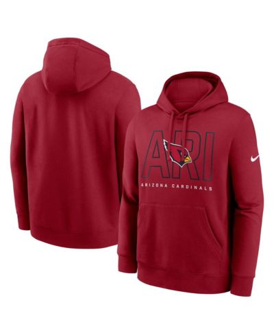 Nike Men's Cardinal Arizona Cardinals Busted Play Club Fleece Pullover Hoodie