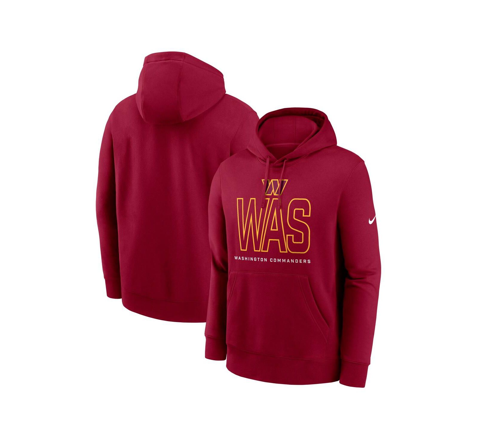 Мужское худи Nike Burgundy Washington Commanders Busted Play Club Fleece Pullover