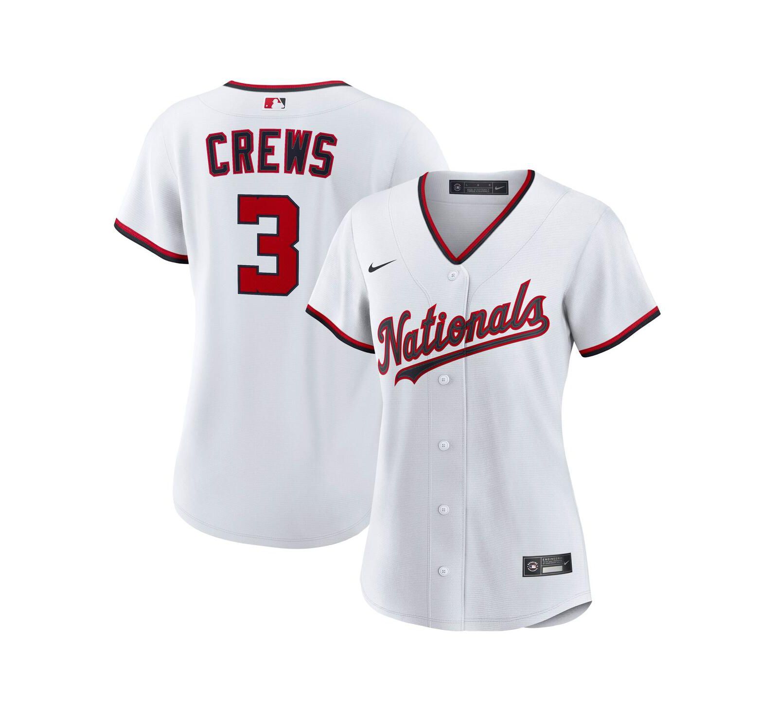 Nike Women's Dylan Crews White Washington Nationals Home Replica Jersey