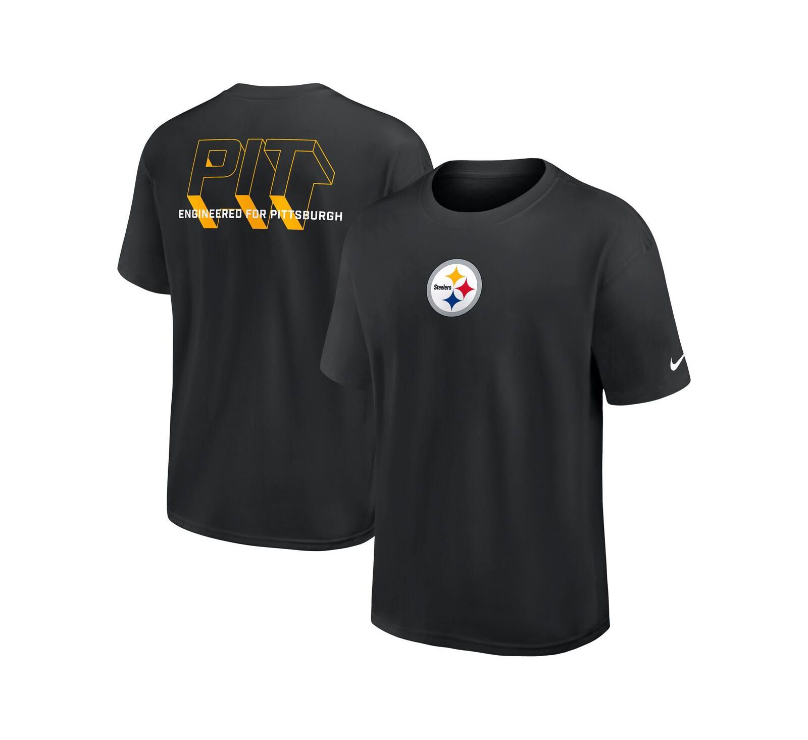 Nike Men's Black Pittsburgh Steelers Dominate the Game Essential Max90 T-Shirt