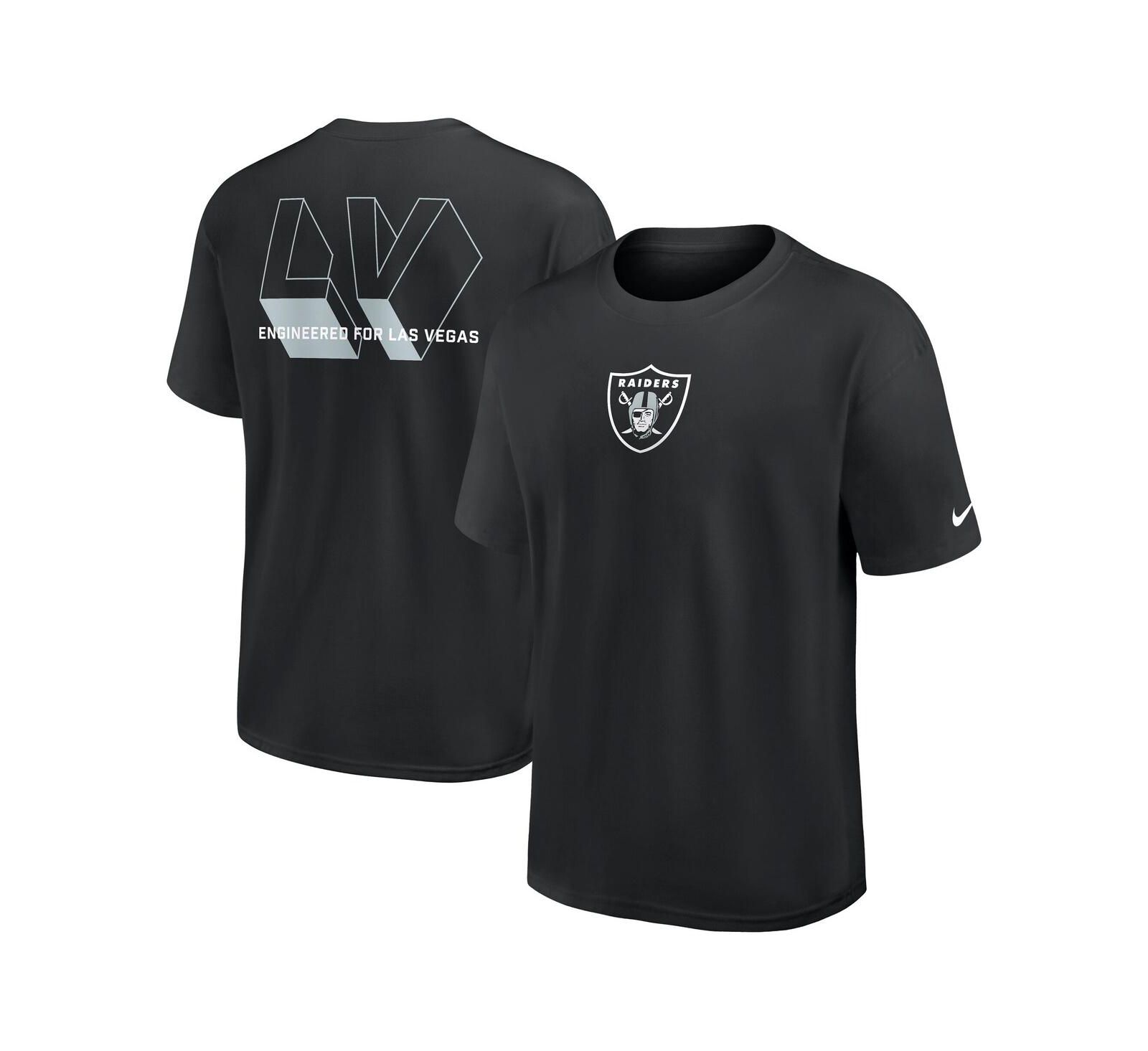 Nike Men's Black Las Vegas Raiders Dominate the Game Essential Max90 T-Shirt